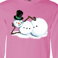 thumbnail image 4 of Inktastic Sassy Snowman in Top Hat Long Sleeve T-Shirt, 4 of 5