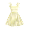 thumbnail image 5 of Blmnix Women Dress Short Dress A Line Dresses Fit & Flare Under Dress Square Neckline Mini Yellow Sleeveless Adjustable Strap Sundresses for Women,M, 5 of 9