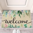 thumbnail image 4 of Floral Welcome Door Mat, Spring Summer Flower Front Doormat, Home Indoor Outdoor Decor Non Slip Entrance Rug 30x17 Inches, 4 of 6