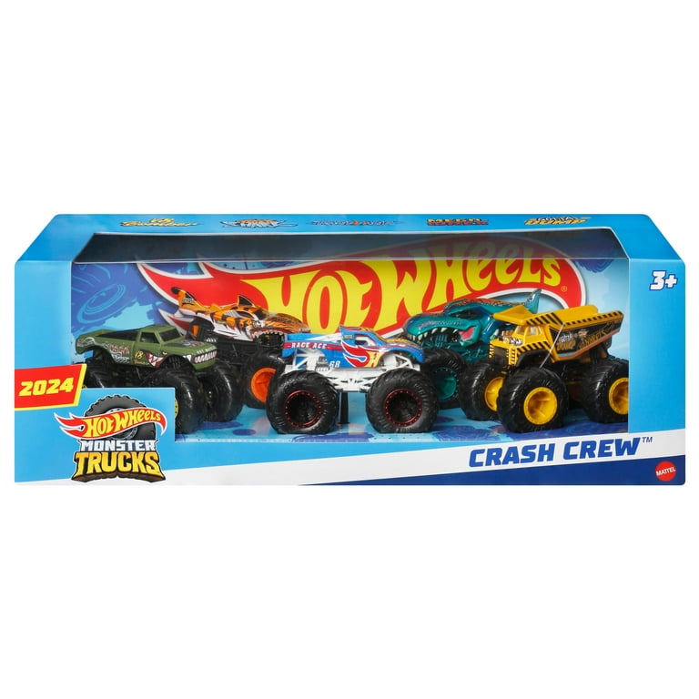 Hot Wheels Monster Trucks Crash Crew, 5-Pack of 1:64 Scale Toy