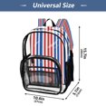 thumbnail image 6 of Iauyy Clear Backpack Heavy Duty PVC Transparent Backpack for College Workplace, Three-color Vertical Stripes, 6 of 8