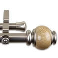 thumbnail image 2 of Polychrome 1" Double Curtain Rod 120-170 inch - Satin Nickel, 2 of 2