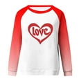 thumbnail image 4 of Ftwytp Valentine's Day Women's Sweatshirt Crew Neck Print Long Sleeve Casual Tops Comfy Sweatshirts New Long Sleeved Sweatshirt Pullover Sweatshirts, 4 of 5