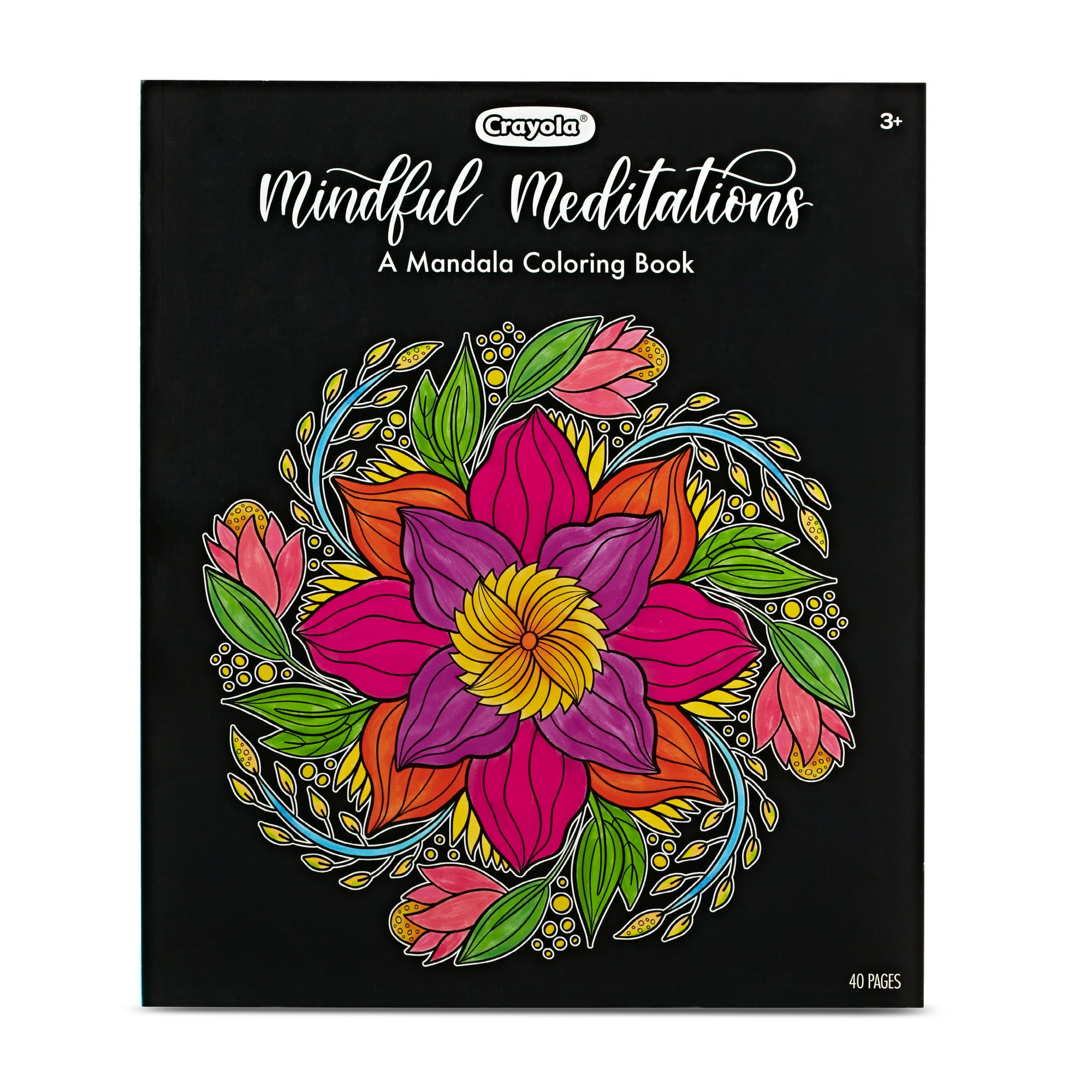 Crayola Mandala Coloring Book, 40 Pgs, Adult Coloring Book, Mindful Meditations, Mothers Day, Gifts for Teachers and Teens, Ages 8+