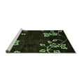 thumbnail image 2 of Ahgly Company Machine Washable Indoor Rectangle Abstract Turquoise Blue Modern Area Rugs, 2' x 4', 2 of 4