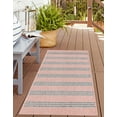 thumbnail image 5 of Jill Zarin Outdoor Collection Area Rug - Anguilla (2' x 8' Runner Pink and Aqua/Light Blue), 5 of 11