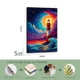 thumbnail image 3 of Larbulse  Pixel Art Style Painting Lighthouse Atop Ocean Wave Canvas Wall Art Home Decor Poster Vintage Funny Print Picture Abstract Bedroom Living Room Kitchen Posters Decor, 3 of 6