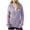 *Purple, variant on ClodeEU Women's Light Cotton Hoodie Jacket With Pockets，Fall Fashion Slim Sweatshirts With Zip Purple,Womens Plus XXL