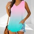 thumbnail image 6 of Bovxnpu Womens Plus Size Tops, Women Summer V Neck T Shirts Casual Loose Trendy Sleeveless Basic Tee XL, 6 of 6
