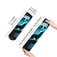 thumbnail image 4 of Pofeuu Blue Full Moon Wolf Print 30cm Socks, Adult Running Hiking Socks for Youth and Adult, 4 of 7