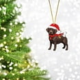 thumbnail image 2 of ZCSKFIN Chocolate Labrador Retriever Wooden Christmas Ornament, Handcrafted Hanging Dog Decor for Xmas Tree, Festive Holiday Decoration for Dog Lovers, 2 of 7