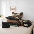 thumbnail image 5 of Homewish Cowgirl Cowboy Adult Twin Bedding Sets 7-Piece, Fashion Zebra Print Bedding Comforter Set, Southwestern Countryside Reversible Sheet Sets, Brown Green Lightweight Room Decor, 5 of 7