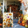 thumbnail image 5 of Fall Floral Garden Flag for Outside 12x18 Inch Double Sided Burlap Thanksgiving Colorful Flowers Outdoor Yard Flag Home Decorations, 5 of 6