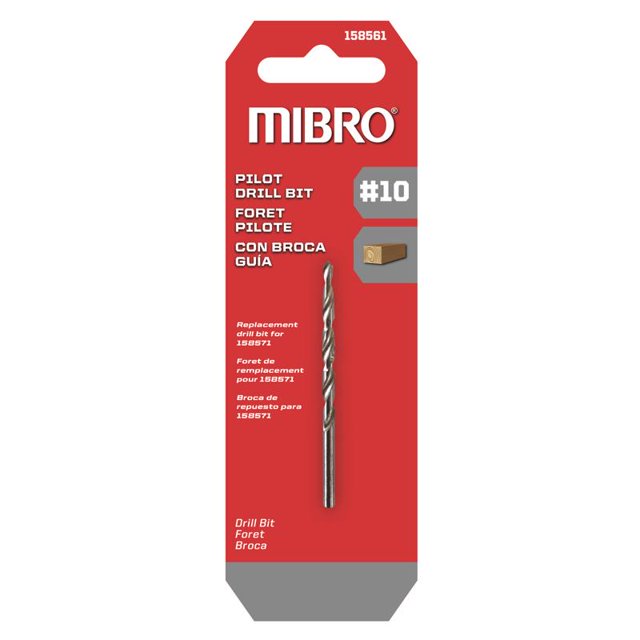 Broca Pilot Richelieu Mibro de acero con mango recto de 10 cm