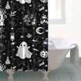 thumbnail image 4 of Vintage Halloween Elements Pattern Shower Curtain 84"x72" ,Bathroom Decorative Shower Curtains Set with 12 Hooks,Modern Waterproof Washable Shower Curtain, 4 of 6