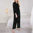 thumbnail image 3 of Yiaed Game Time Print Pajamas Women's Long Sleeve Sleepwear Soft Button Down Loungewear Pjs Lounge Set Nightwear Womens Pajama Pants-XX-Large, 3 of 7
