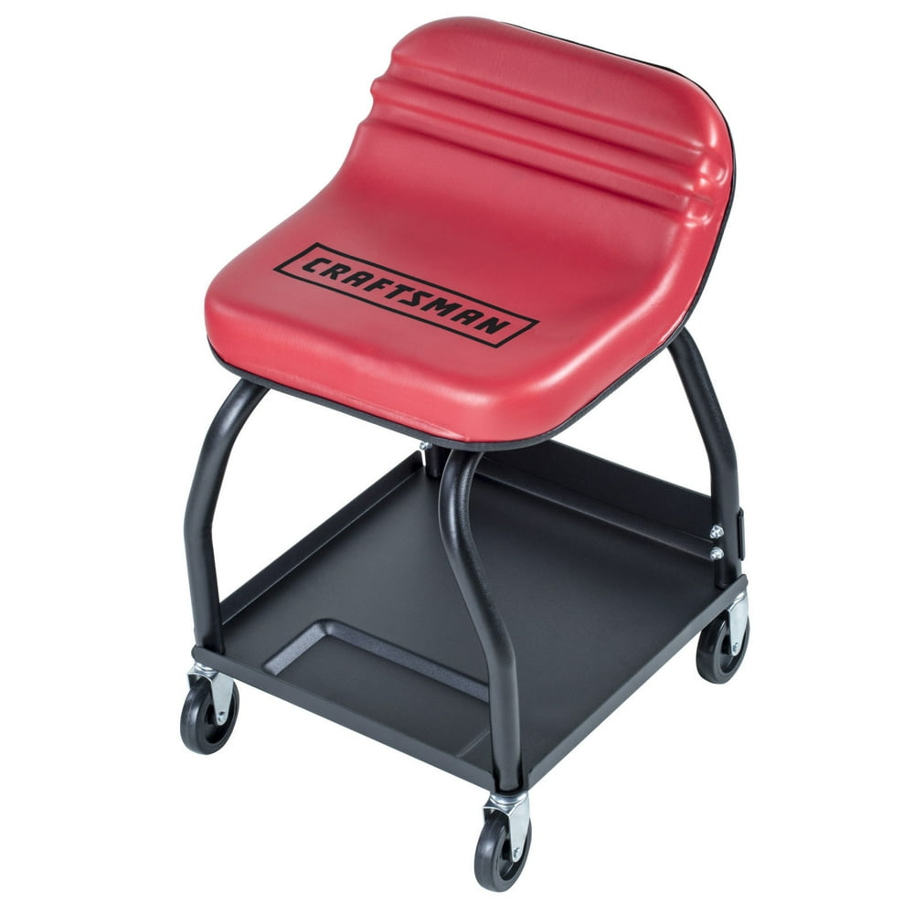 Craftsman Creeper Seat High Rise Mechanics Tool Tray Black Red C7011