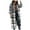 Gray, variant on IROINNID Women's Woolen Coat Notch Lapel Plaid Long Sleeve Casual Autumn And Winter Plaid Suit Cardigan Woolen Coat Tops Jackets Windbreaker Outerwear With Pocket, Red