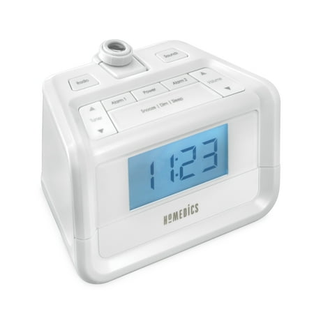 HoMedics, SoundSpa Digital FM Clock Radio, with Time Projection, (Best Sleep Trainer Clock For Toddlers)
