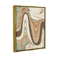 thumbnail image 3 of Stupell Industries Swirling Brown Abstract Wave Abstract Painting Gold Floater Framed Art Print Wall Art, 17 x 21, 3 of 9