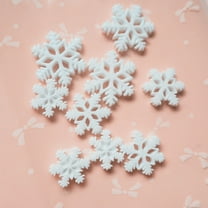 HONMEET 50Pcs Miniature Snowflakes for Crafts Resin Christmas Style