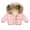 Pink, variant on Baby Boy Girl Winter Coat Thick Warm Fleece Lined Hooded Puffer Jacket Fu𝐫 Collar Down Outerwear Toddler Boys Jackets