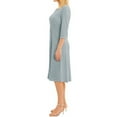thumbnail image 5 of Uhndy Women's Dress 3/4 Sleeve Round Neck Swing Midi Dress Casual Loose T-Shirt Dress Gray XL, 5 of 6