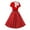 6#Red, variant on RYDCOT Women's Vintage 1950s Floral Dress Audrey Hepburn Style Cocktail Swing Dresses Short Sleeve Wedding Evening Party Prom Dress
