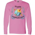 thumbnail image 3 of Inktastic Happy Hanukkah Dreidel and Laurels Long Sleeve T-Shirt, 3 of 5