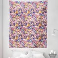 thumbnail image 1 of Floral Tapestry, Bohemian Inspired Leaves and Petals Abstract Pastel Colored Modern Boho Art, Fabric Wall Hanging Decor for Bedroom Living Room Dorm, 5 Sizes, Orange Purple Pink, by Ambesonne, 1 of 1