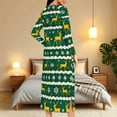 thumbnail image 5 of Wowcloth Women's Loungewear - Relaxed Fit Nightgown with Raglan Sleeves and Long Sleeves, Christmas Print Cozy Homewear for Holiday Season, 5 of 9