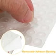 thumbnail image 3 of Uxcell 100Pack Cabinet Door Bumpers Small Self-Adhesive Clear Rubber Feet 8x4mm, 3 of 4