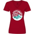 thumbnail image 3 of Inktastic Gatlinburg, Tennessee- Mountains Women's V-Neck T-Shirt, 3 of 5