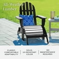 thumbnail image 5 of DuroGreen Adirondack Chair Ottoman Made With All-Weather Tangent Sustainable Lumber, Oversized, High End Outdoor Foot Stool, No Maintenance Patio Chair Foot Rest, Made in the USA, Black, 5 of 7