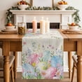 thumbnail image 2 of Table Runner - 70 Inch Long, Easter Eggs Kitchen Dining Table Runner Dresser Scarves, Spring Daisy Eucalyptus Leaves Vintage Farmhouse Decor for Coffee Tables Wedding Party Banquet, 2 of 8