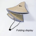 thumbnail image 6 of Hzzsbu Foldable Straw Hat Fishing Sun Cap Travel Panama Hat Drawstring Woven Cap Wide Brim Rattan Hat Chinese Farmer Hat, 6 of 7