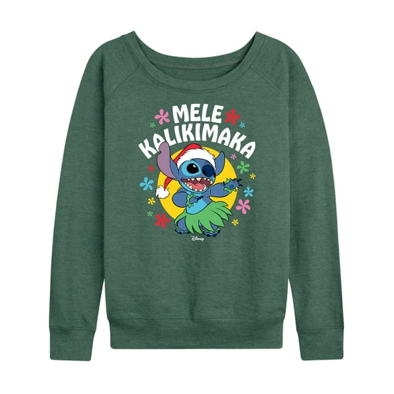 Lilo & Stitch - Mele Kalikimaka - Women's Lightweight French Terry Long Sleeve Shirt