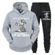 thumbnail image 5 of Conjunto de chándal para hombre nuevo "¿Qué día es hoy? ¿A quién le importa?" Sudadera con capucha y pantalón con estampado divertido de perro y café, conjunto de 2 piezas de pantalones de manga larga, 5 of 5