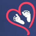 thumbnail image 2 of CafePress - Baby Feet Heart Maternity Dark T Shirt - Maternity Dark T-Shirt, 2 of 3