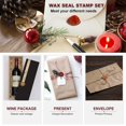 thumbnail image 4 of Wax Seal Stamp Set,6Pcs Retro Wax Stamp Seals Kit Plant Pattern Series Sealing Wax Stamps Copper Seals, 4 of 6