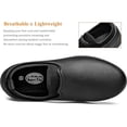 thumbnail image 5 of SKIUHS Men & Women's Slip-On Slip Resistant Chef Shoes – Waterproof Oil Resistant Microfiber Leather Kitchen Work Safety Footwear, 5 of 7