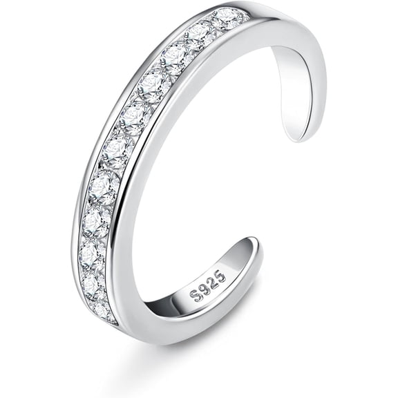 925 Sterling Silver Toe Rings for Women 18K White Gold Plated Arrow Heart Infinity Vintage Celtic Knot Teardrop Daisy Flower Stylish Toe Rings Adjustable Toe Band Rings Summer Beach Foot Jewelry CZ