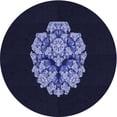thumbnail image 1 of Ahgly Tapis Rond Lavable en Machine Intérieur Transitionnel Noir Nuit, 3 Pieds Rond, 1 of 7