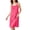 Hot Pink, variant on ZyeKqe Nightgown for Women Sleeveless Ruffled Bow Lightweight Loose Comfy Casual Loungewear Sleep Shirts Midi Dress
