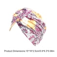 thumbnail image 4 of Turbans de Style Bohème pour Femmes Conception Élastique Couvre-Chef Bonnet Plissé Tête de Mort à la Mode Couvre-Chef Tourbillonnant Rouge, 4 of 4