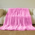 thumbnail image 2 of geerera Soft Fuzzy Faux Fur Throw Blanket, Long Hair Plush Fleece Throw, Cozy Microfiber Blanket, for Sofa Bedroom 51"x63", 2 of 6
