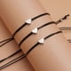 thumbnail image 4 of 2/3 Pcs Unique Promise Bracelet with Heart Charm Adjustable Cord Matching Relationship Bracelet Woven Rope Wristband, 4 of 4