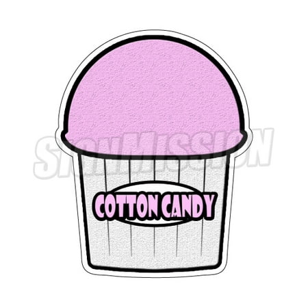 COTTON CANDY FLAVOR Italian Ice Decal shaved ice cart trailer stand