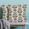 thumbnail image 2 of Vintage Floral Pillow Covers 18 x 18 Inch Set of 2 Retro Boho Brown Flower Decor Throw Pillows Rustic Indoor Outdoor Farmhouse Linen Decorative Pillowcases for Couch Bed Sofa, 2 of 6