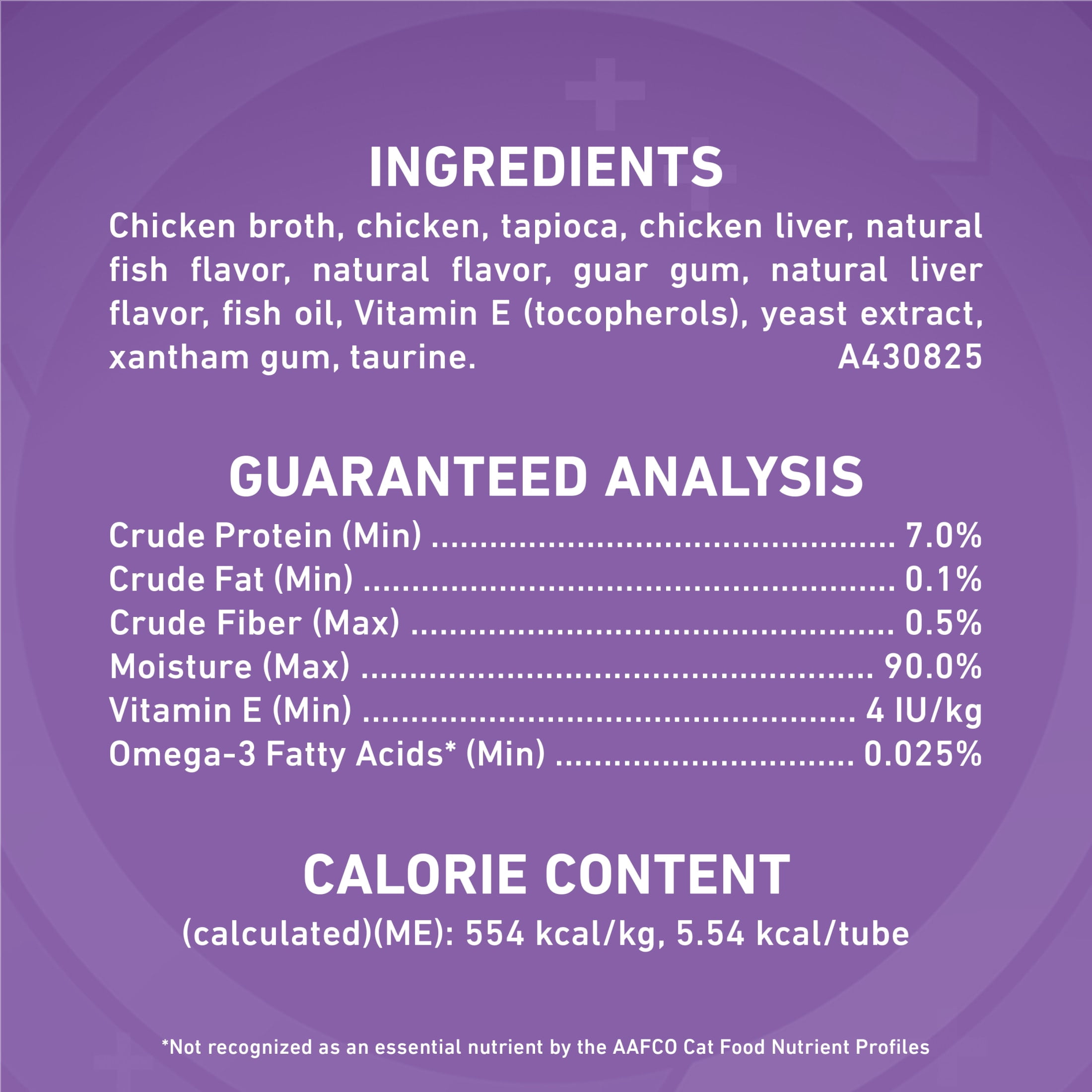 (30 pack) Purina ONE Plus Immune Support Purees With Real Chicken Lickable Cat Treats, 1.4 oz.